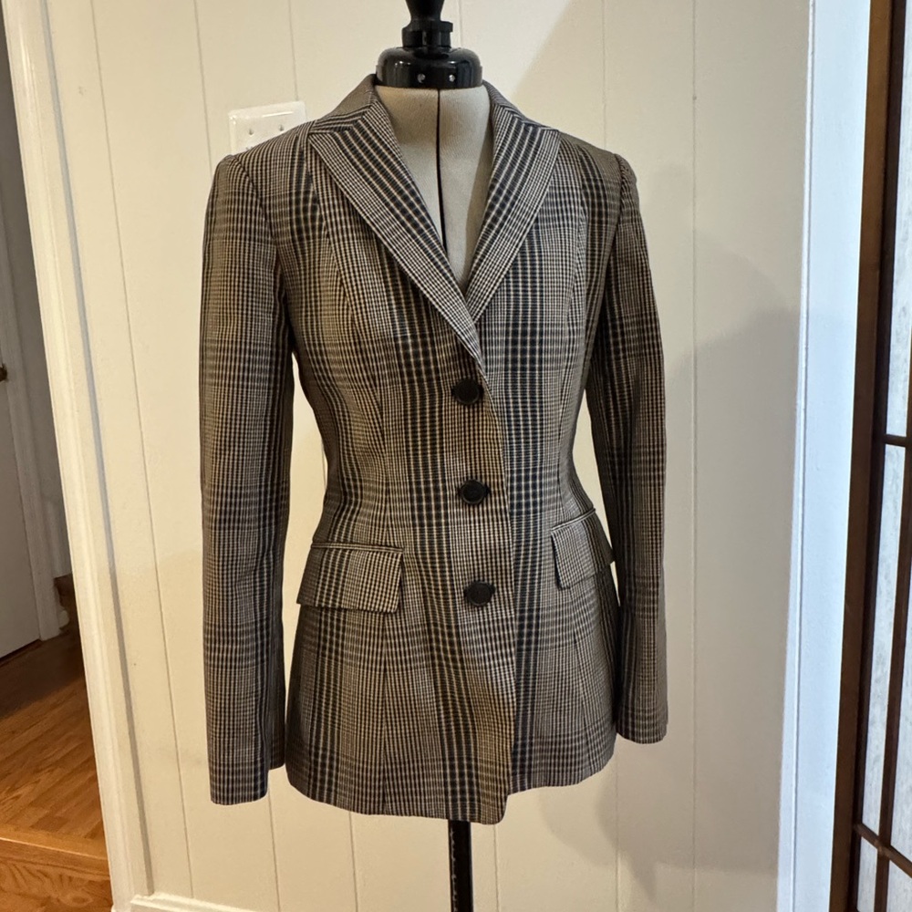 Theory Women's Plaid Blazer Jacket